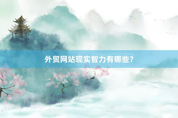 外贸网站现实智力有哪些？