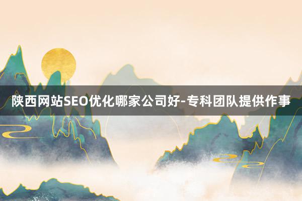 陕西网站SEO优化哪家公司好-专科团队提供作事